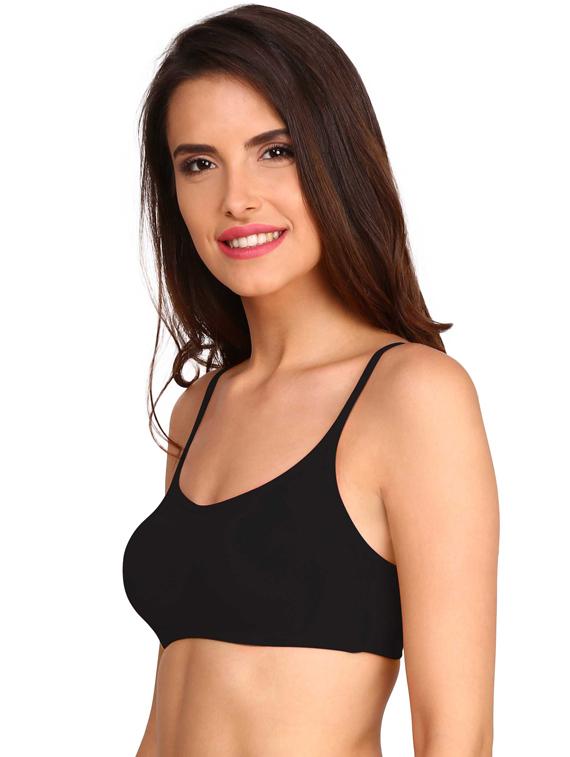 black cotton regular bra - 16378916 - Zoom Image - 2