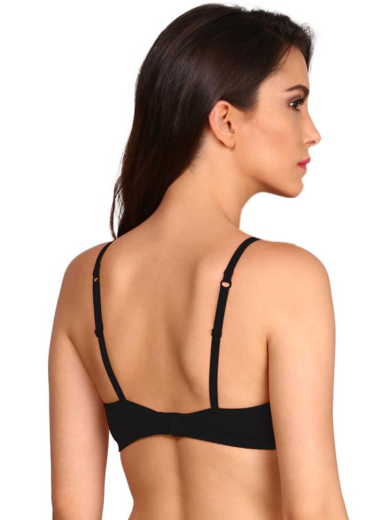 black cotton regular bra - 16378916 - Zoom Image - 3