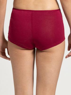 red solid boy shorts panty - 16378933 - Standard Image - 3