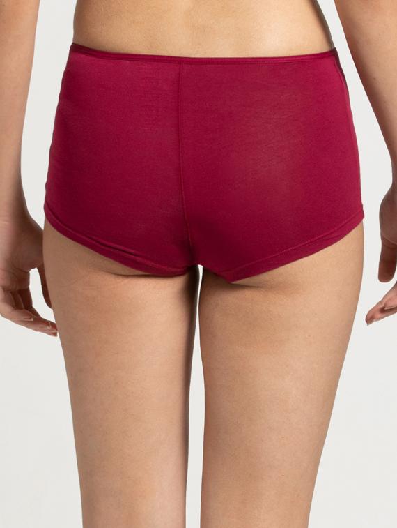 red solid boy shorts panty - 16378933 - Zoom Image - 3