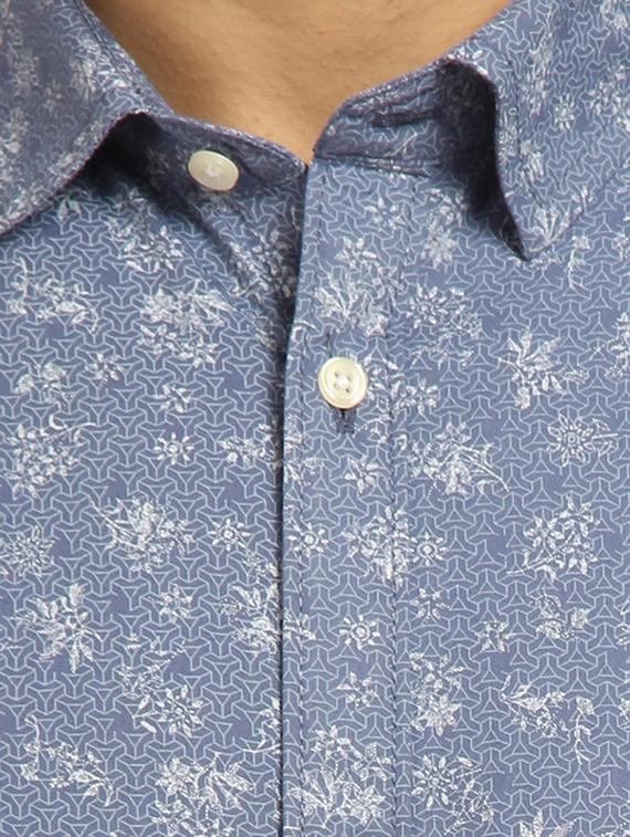 light blue printed casual shirt - 16379117 - Zoom Image - 5