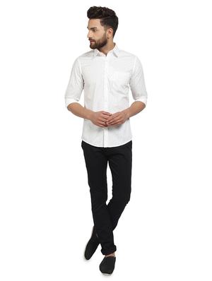 white polka dot printed casual shirt - 16379124 - Standard Image - 4