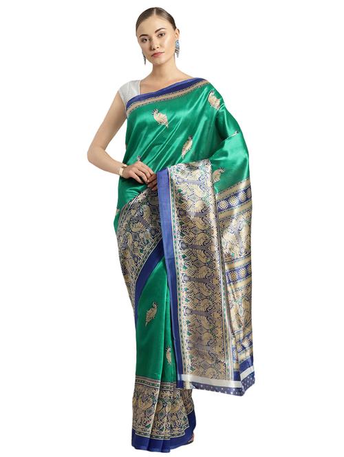 conversational printed saree with blouse - 16380822 - Standard Image - 1