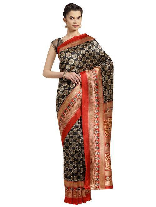 floral printed saree with blouse - 16380830 - Standard Image - 1
