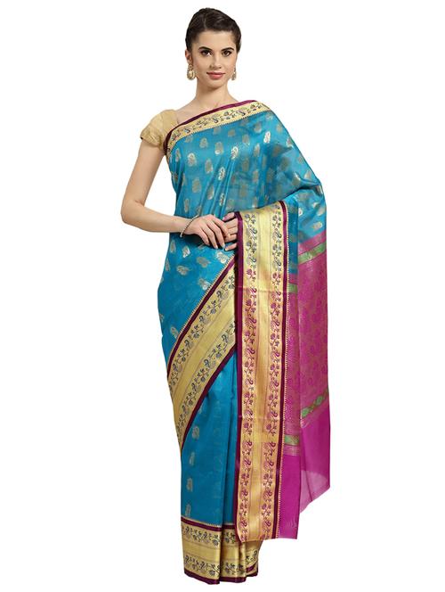 conversational printed saree with blouse - 16380838 - Standard Image - 1