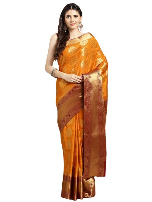 conversational woven saree with blouse - 16380840 - Standard Image - 1
