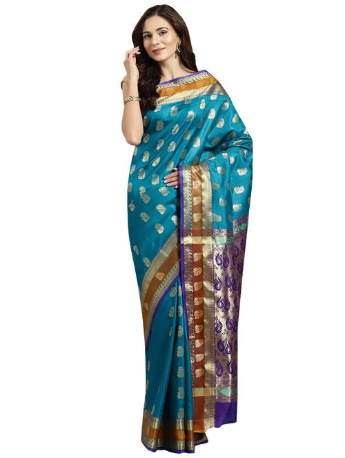conversational woven saree with blouse - 16380845 - Standard Image - 1