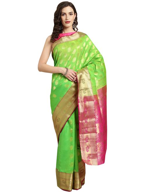 paisley woven saree with blouse - 16380849 - Standard Image - 1