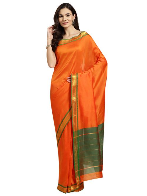 bordered woven saree - 16380853 - Standard Image - 1