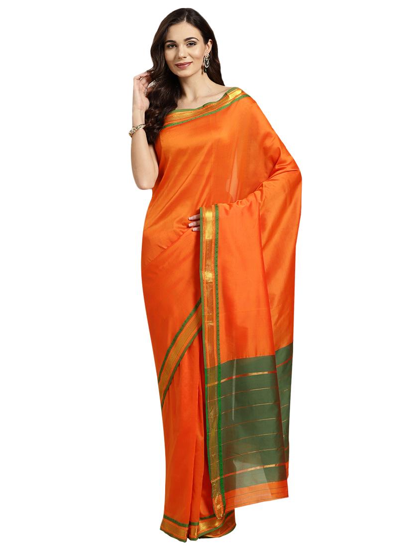 bordered woven saree - 16380853 - Zoom Image - 1