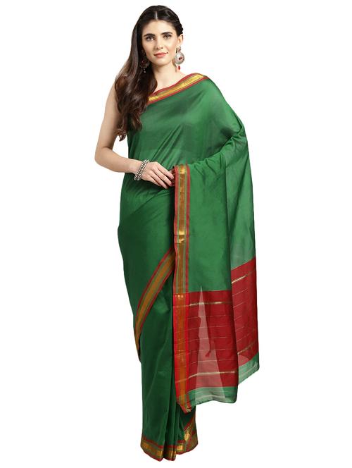 bordered woven saree - 16380854 - Standard Image - 1