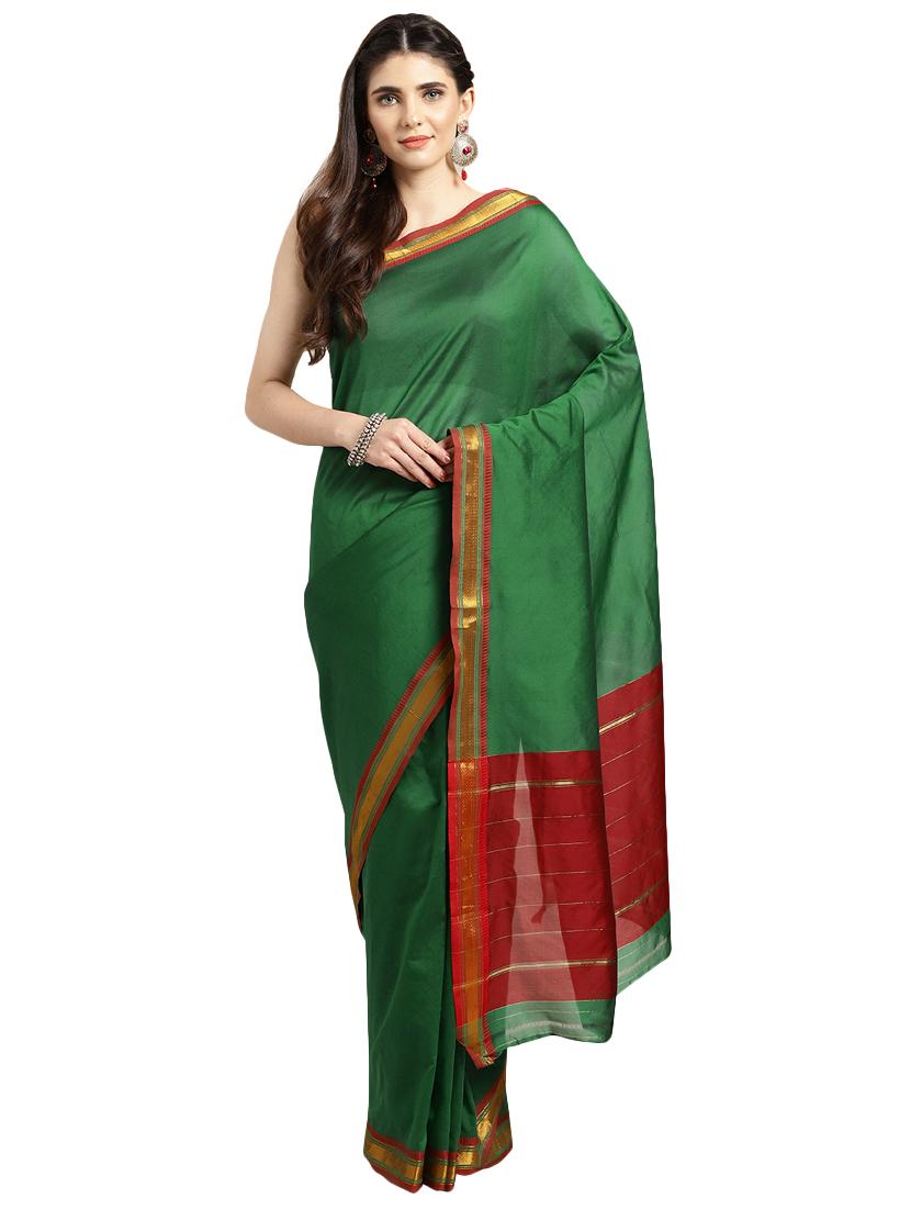 bordered woven saree - 16380854 - Zoom Image - 1