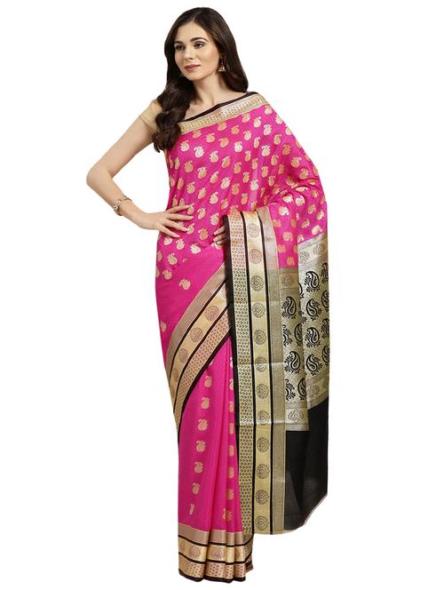 paisley woven saree with blouse - 16380864 - Standard Image - 1