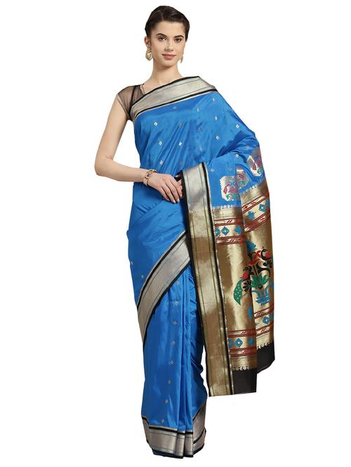 conversational woven saree with blouse - 16380869 - Standard Image - 1
