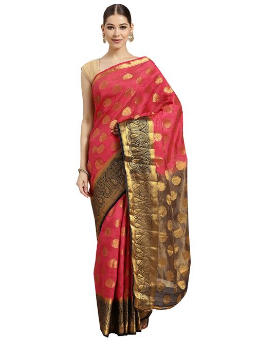paisley woven saree with blouse - 16380870 - Standard Image - 1