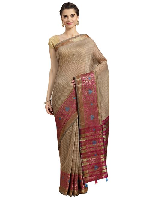 solid plain saree with blouse - 16380897 - Standard Image - 1