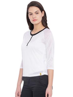 zipper detail contrast tapping top - 16381717 - Standard Image - 2