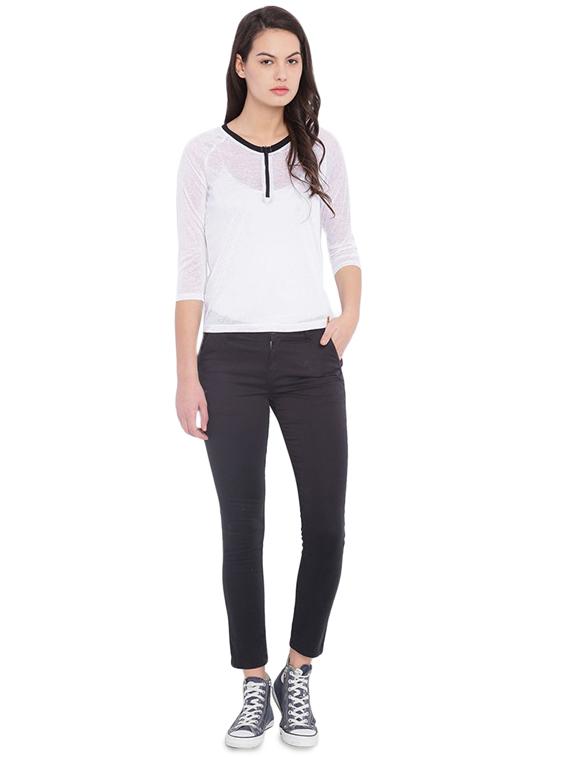 zipper detail contrast tapping top - 16381717 - Zoom Image - 4