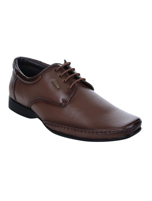 brown leather lace-up derbys - 16382751 - Standard Image - 1