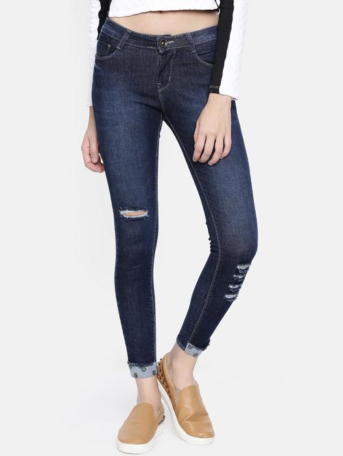 pocket detail distress jeans - 16383769 - Standard Image - 1