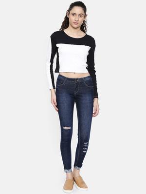 pocket detail distress jeans - 16383769 - Standard Image - 4