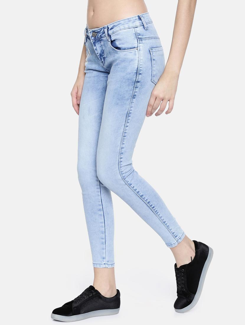 embroidered stone wash jeans - 16383799 - Zoom Image - 2