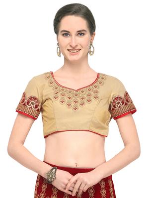 mirror work lehenga saree with blouse - 16383811 - Standard Image - 2
