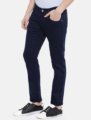 navy blue cotton solid denim jeans - 16383884 - Standard Image - 2