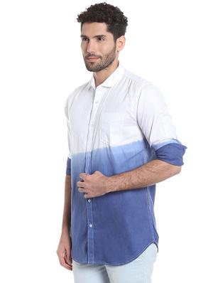 white ombre casual shirt - 16385259 - Standard Image - 2