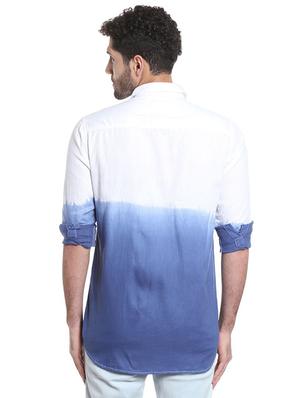 white ombre casual shirt - 16385259 - Standard Image - 3
