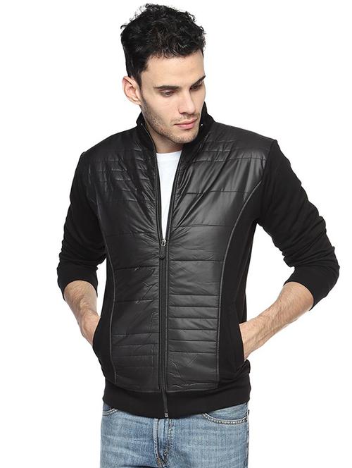 black solid quilted jacket - 16385262 - Standard Image - 1