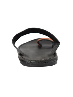 black leatherette toe separator slippers - 16385836 - Standard Image - 3