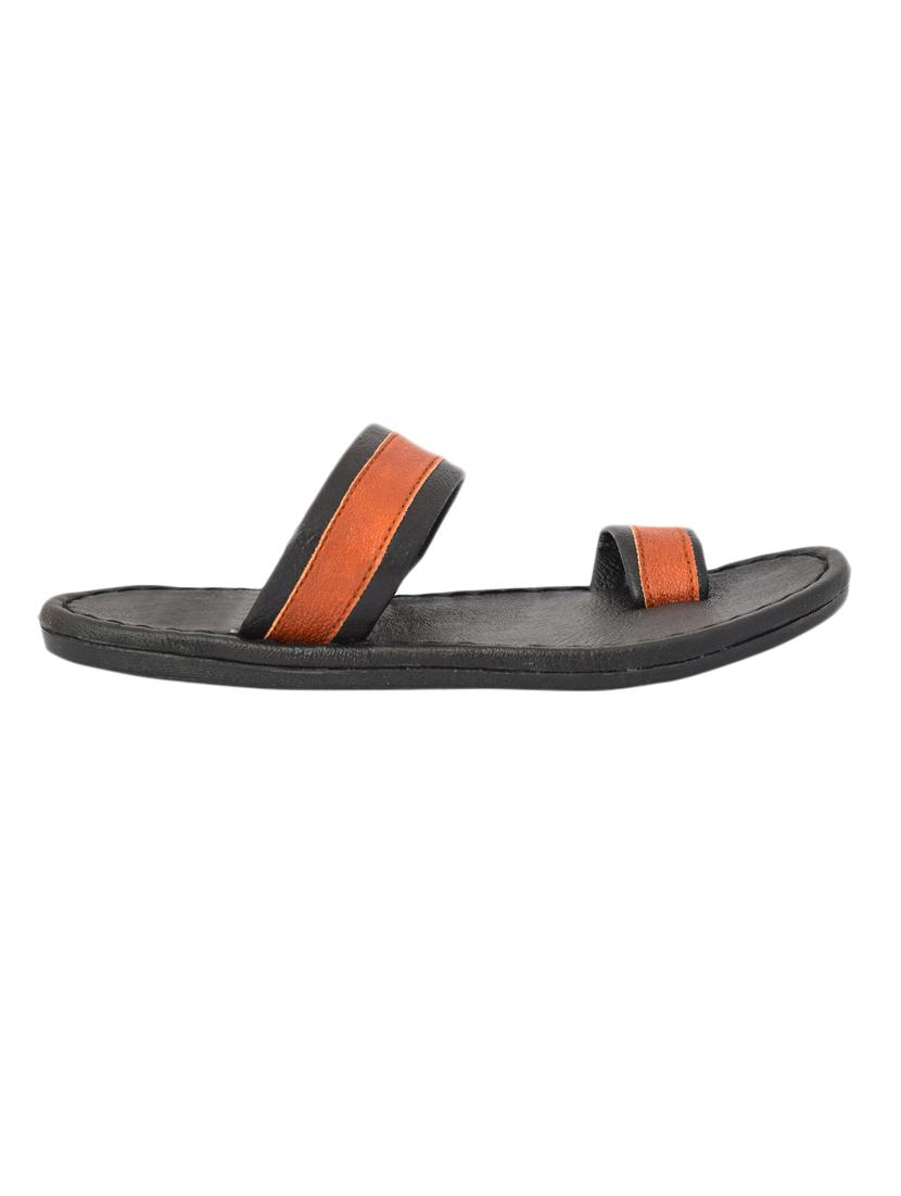 black leatherette toe separator slippers - 16385836 - Zoom Image - 2
