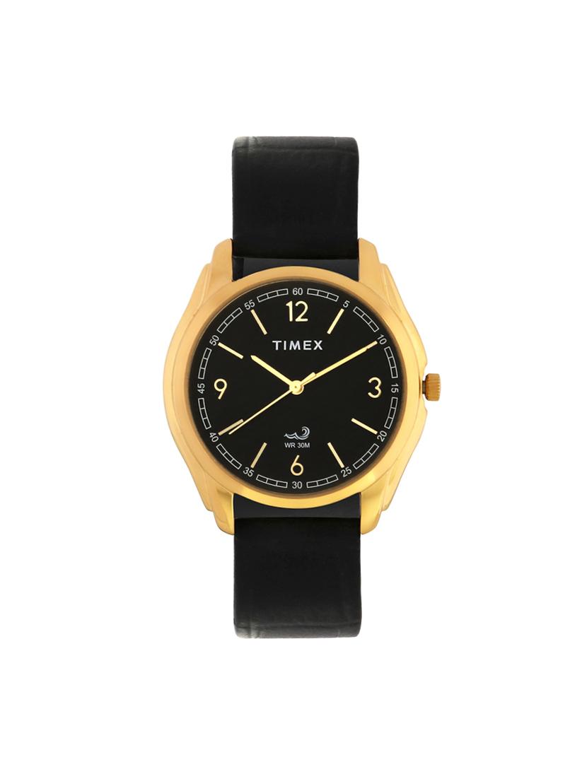 timex gold dial black leather watch for women's-tw0tg6804t - 16385849 - Zoom Image - 1