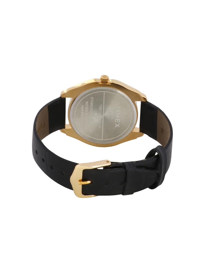 timex gold dial black leather watch for women's-tw0tg6804t - 16385849 - Zoom Image - 3