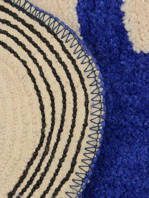 saral home blue car shape soft microfiber kids mat - 45x70 cm - 16386387 - Standard Image - 2