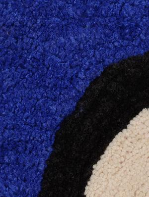saral home blue car shape soft microfiber kids mat - 45x70 cm - 16386387 - Standard Image - 3