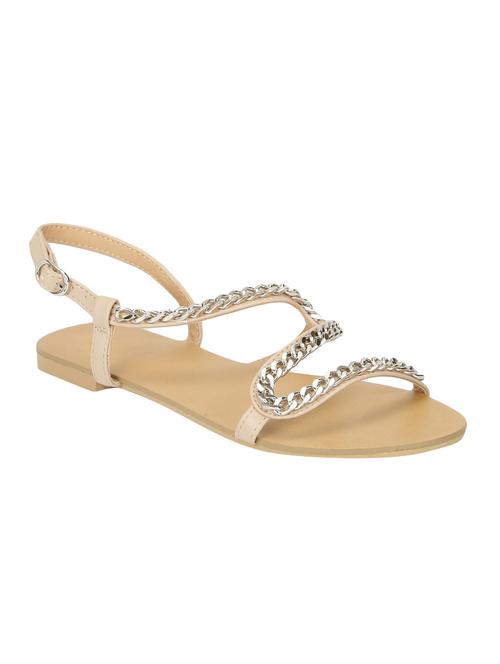 beige back strap sandals - 16386436 - Standard Image - 1