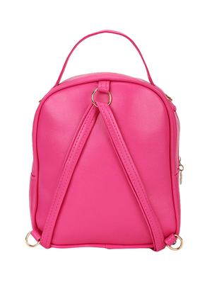 pink leatherette (pu) fashion backpack - 16386691 - Standard Image - 2