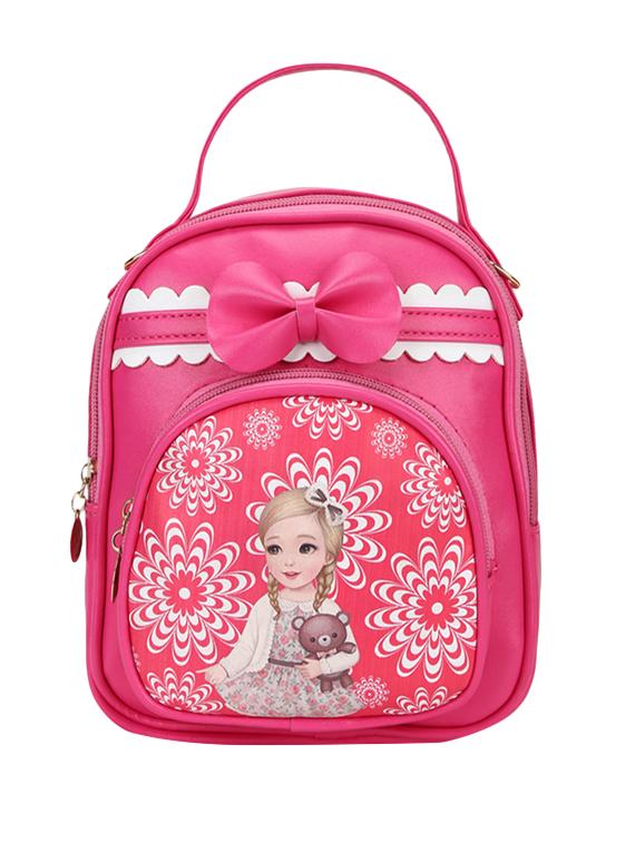 pink leatherette (pu) fashion backpack - 16386691 - Zoom Image - 1