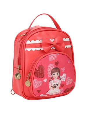 red leatherette (pu) fashion backpack - 16386694 - Standard Image - 4