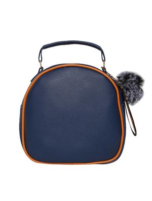 navy blue printed regular sling bag - 16386705 - Standard Image - 2