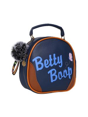 navy blue printed regular sling bag - 16386705 - Standard Image - 5
