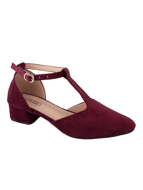maroon ankle strap sandals - 16386842 - Standard Image - 1