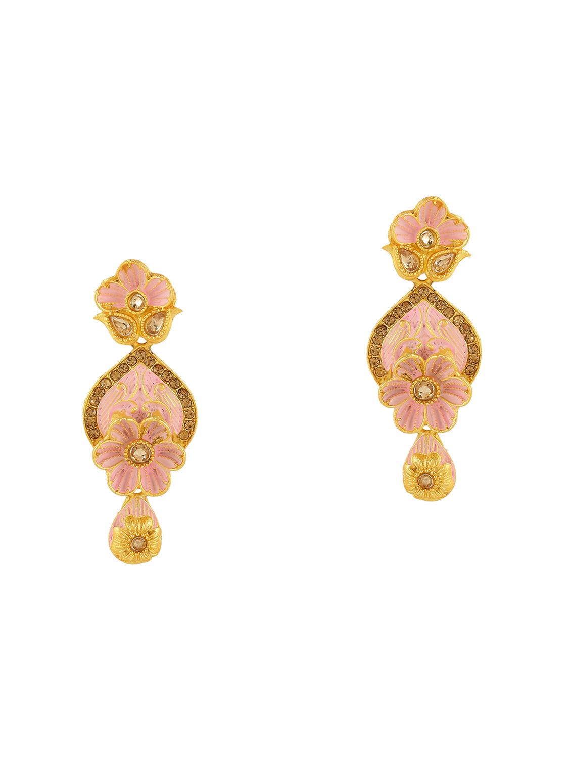 pink metal short necklace - 16386912 - Zoom Image - 3