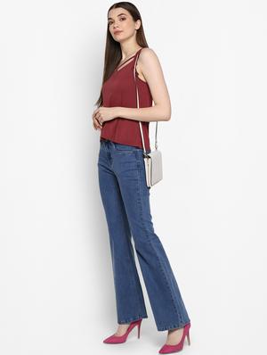high rise boot cut jeans - 16387335 - Standard Image - 4