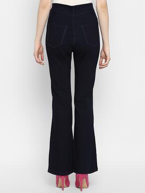 high rise button detail jeans - 16387336 - Standard Image - 3