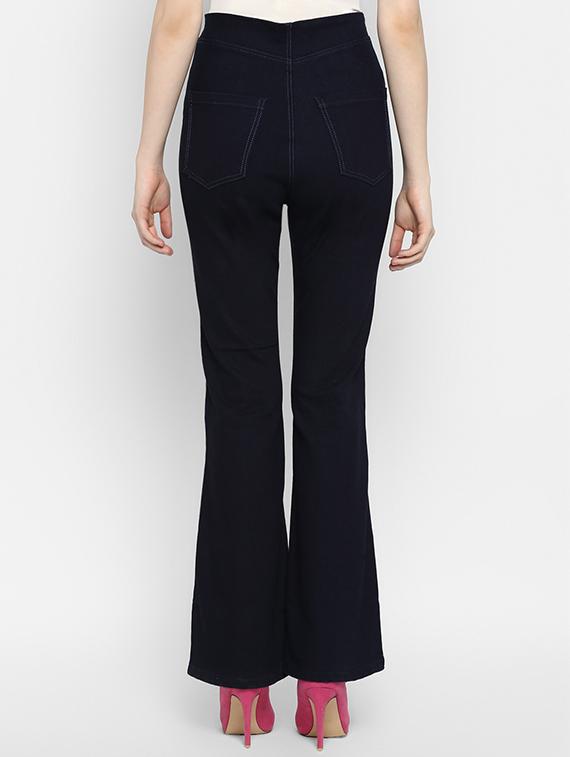 high rise button detail jeans - 16387336 - Zoom Image - 3