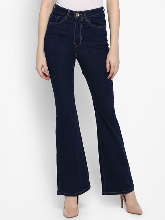 high rise solid boot cut jeans - 16387343 - Zoom Image - 1