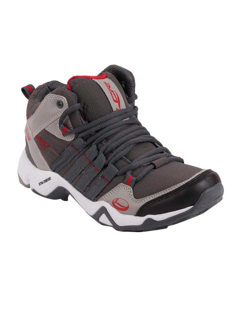 lancer grey fabric lace up sport shoes - 16387382 - Zoom Image - 1